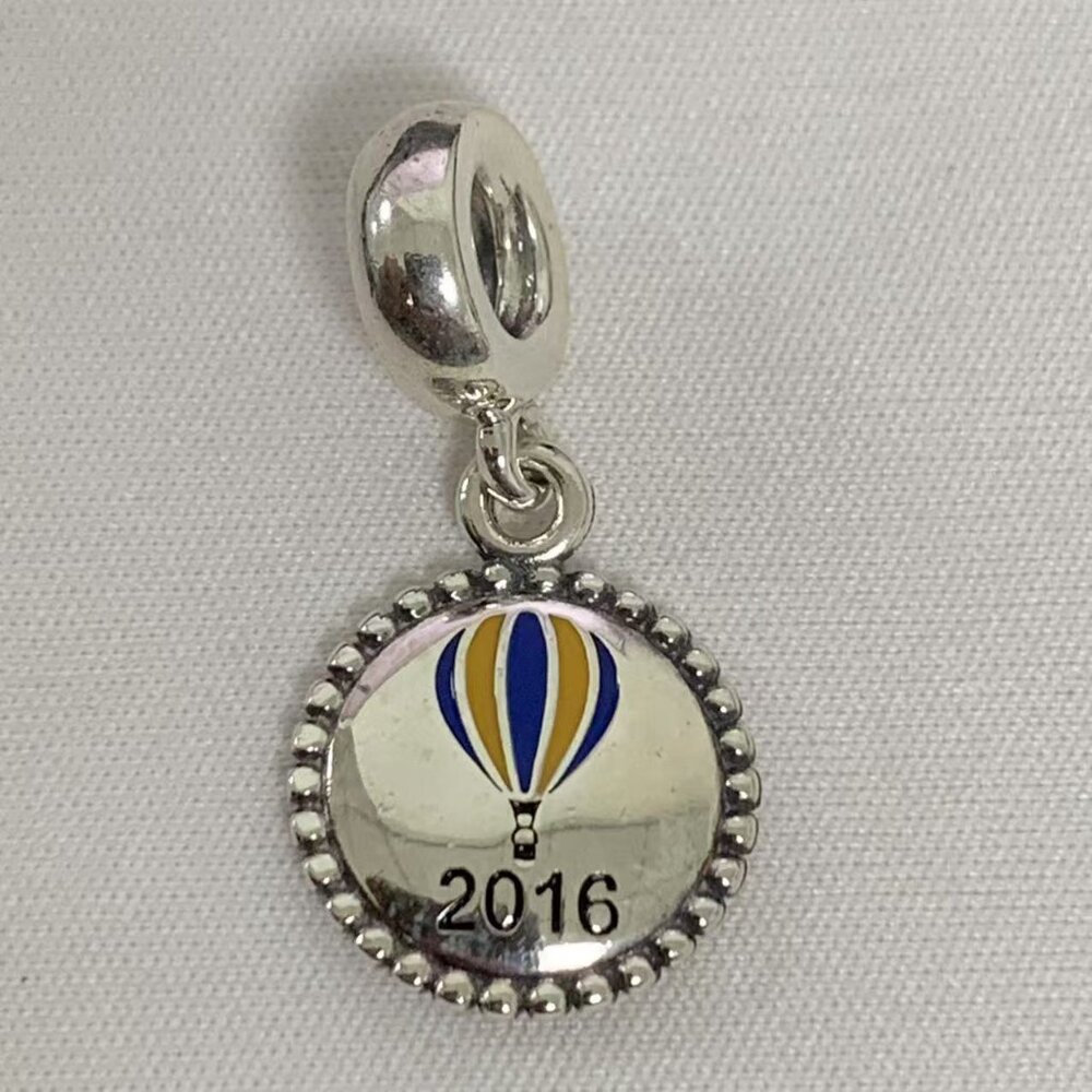 Pandora 2016 World Hot Air Balloon Dangle Charm, S925 Silver Jewelry